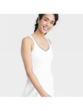 NWOT ALL IN MOTION WHITE ATHLETIC TENNIS ACTIVE DRESS - Size Small SKU:531